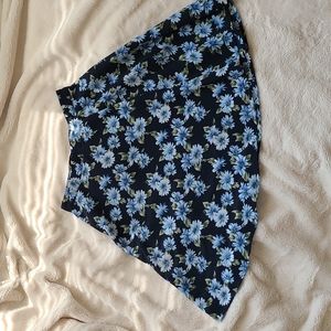 Enchanté Blue Floral Skirt